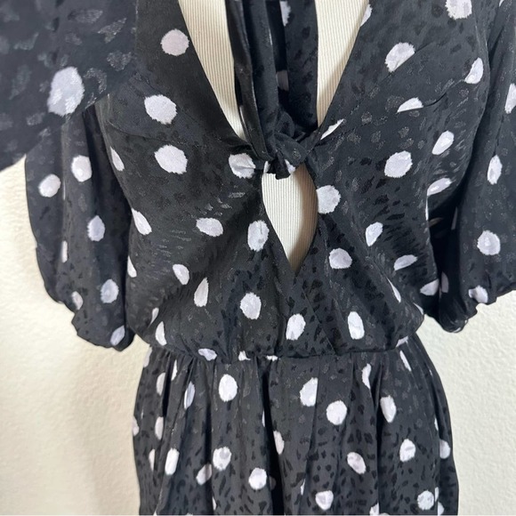 Delfi Collective by Anthropologie Womens Polka Dot Midi Dress Size Medium - Picture 7 of 12
